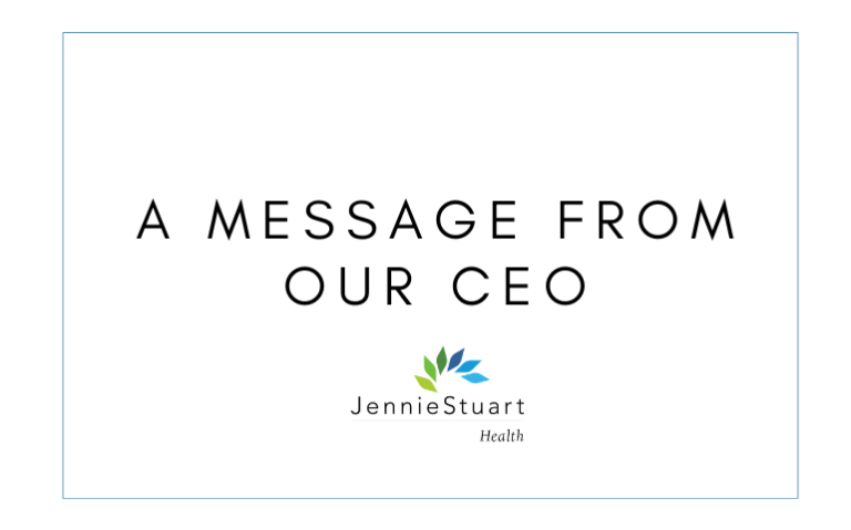 A Message from Eric Lee, CEO | Jennie Stuart Health